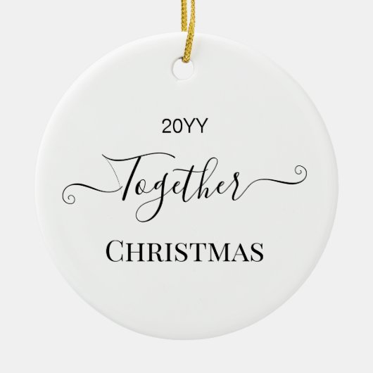 クリスマス2022一緒に家族の懇親会 セラミックオーナメント (正面)