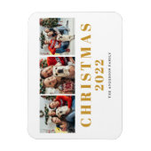 クリスマス2022家族の写真コラージュ マグネット (縦)