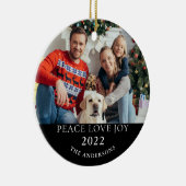 クリスマス2022 2の2枚の写真オーナメント セラミックオーナメント (右)