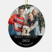 クリスマス2022 2の2枚の写真オーナメント セラミックオーナメント (左)