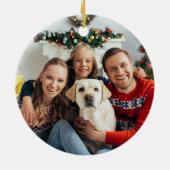 クリスマス2022 2の2枚の写真オーナメント セラミックオーナメント (裏面)