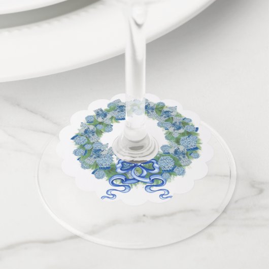 クリスマス2023ブルージンジャージャー ワイングラスタグ (クローズアップ)