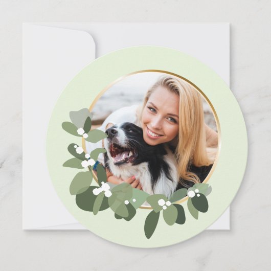 クリスマス2023ワンフォトモダンリース シーズンカード (正面)