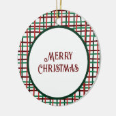 クリスマス2023赤と緑の有機セラミックホーン セラミックオーナメント (左)