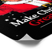 クリスマス2024トランプおもしろいとビールがクリスマスを作る ポスター (角)