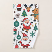 クリスマス2024 バスタオルセット (ハンドタオル)