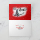 クリスマス2025アイリッシュセッター雪 カード (内部)