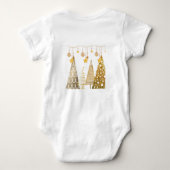 クリスマス2025年予測できな木とバウブルPJ ベビーボディスーツ (裏面)