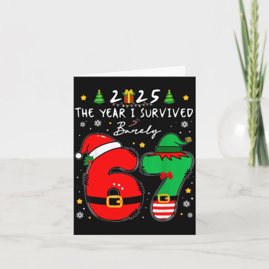 クリスマス2025 私がなんとか生き延びた年 カード (正面)
