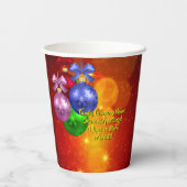 クリスマス20xxに一致する名前文字を追加 紙コップ (裏面)