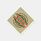 クリスマス20xxホリーに一致する名前文字の編集 スタンダードカクテルナプキン (角)