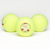 クリスマス3テニスボール名サンタクロースを追加 テニスボール (マルチ)