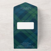 クリスマス3フォトグリーティングQRコードホリデーカード オールインワン招待状 (外側)