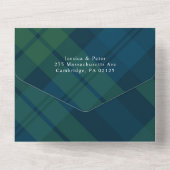 クリスマス3フォトグリーティングQRコードホリデーカード オールインワン招待状 (裏面)