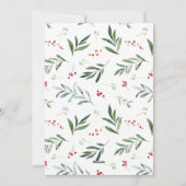 クリスマス3フォトコラージミストレトーホリデーカード シーズンカード (裏面)