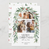 クリスマス3フォトミストレトーボタニカルベリー シーズンカード (正面/裏面)