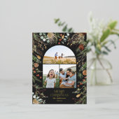 クリスマス3写真植物学フローラ 箔シーズンポストカード (立ち正面)