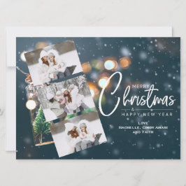 クリスマス3枚写真ホリデーカード シーズンカード