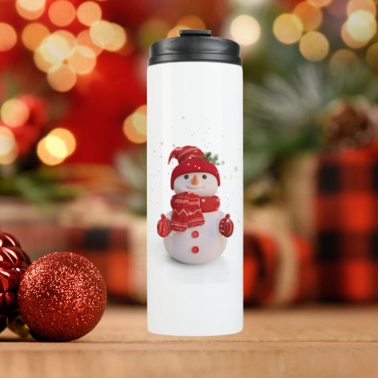 クリスマス3次元雪だるま タンブラー