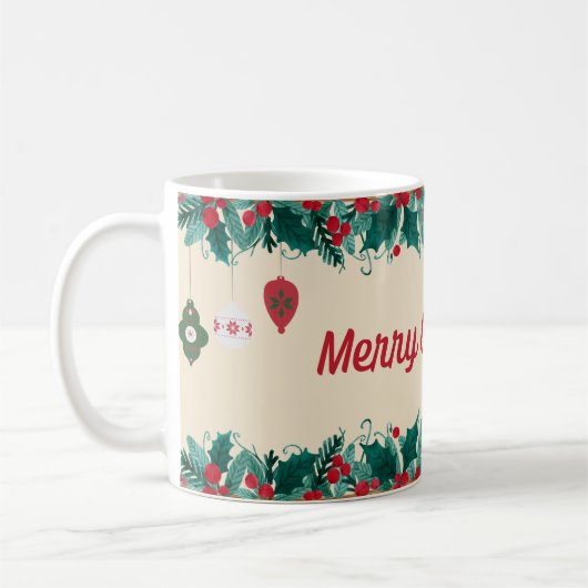 クリスマス3 コーヒーマグカップ (左)