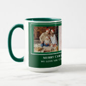 クリスマス3-Photoコラージュユニークファミリー記念 マグカップ (左)