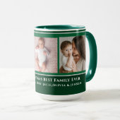 クリスマス3-Photoコラージュユニークファミリー記念 マグカップ (正面右)