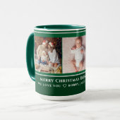 クリスマス3-Photoコラージュユニークファミリー記念 マグカップ (正面左)