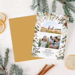 クリスマス3 photo arch water color botanicalフローラ シーズンカード