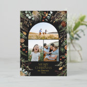 クリスマス3 photo arch water color botanicalフローラ 箔シーズンカード (立ち正面)