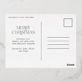 クリスマス3 photo botanicalフローラフォイルホリデーp 箔シーズンポストカード (裏面)