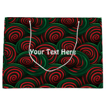 クリスマス3D赤と緑の渦巻き