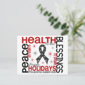 クリスマス4つのメラノーマの雪片 シーズンポストカード (スタンド正面)