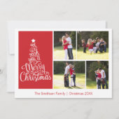 クリスマス4のお目出とう、赤いカード シーズンカード (正面)