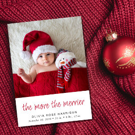 クリスマス4のメリー写真誕生 案内状