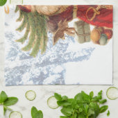 クリスマス4の聖者ニコラス キッチンタオル (折り畳み)