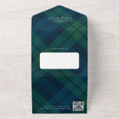 クリスマス4フォトグリーティングQRコードホリデーカード オールインワン招待状 (外側)