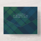 クリスマス4フォトグリーティングQRコードホリデーカード オールインワン招待状 (裏面)