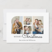 クリスマス4家族の写真ミニリスト シーズンカード (正面)