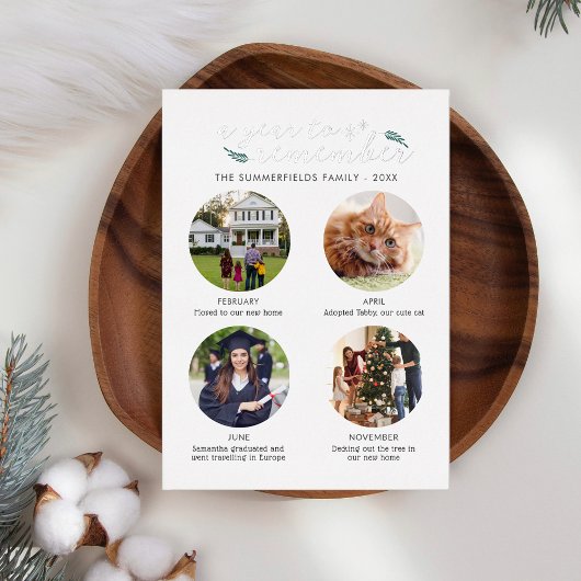 クリスマス4年の写真写真シルバー 箔シーズンカード