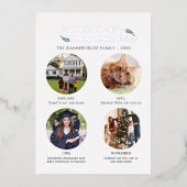 クリスマス4年の写真写真シルバー 箔シーズンカード (正面)