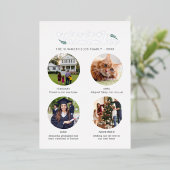 クリスマス4年の写真写真シルバー 箔シーズンカード (立ち正面)