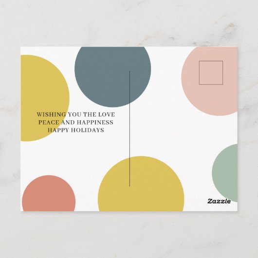 クリスマス4枚のコラージュ |うれしカラフルい ポストカード (裏面)