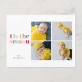 クリスマス4枚のコラージュ |この季節 ポストカード (正面)