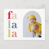 クリスマス4枚のコラージュ | Falalala カラフル ポストカード (正面)