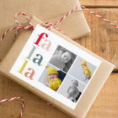 クリスマス4枚のコラージュ | Falalala カラフル ポストカード