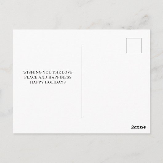 クリスマス4枚のコラージュ | Joy To The World ポストカード (裏面)