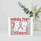 クリスマス4脳がん雪片 シーズンポストカード (スタンド正面)