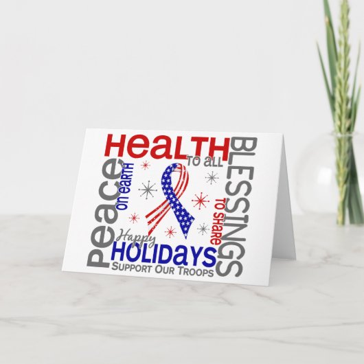 クリスマス4軍隊を支援 シーズンカード (正面)