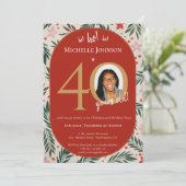 クリスマス40歳誕生日パーティー 招待状 (スタンド正面)