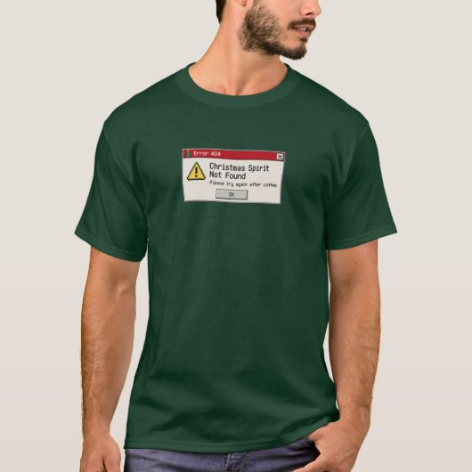 クリスマス404エラー Tシャツ (正面)